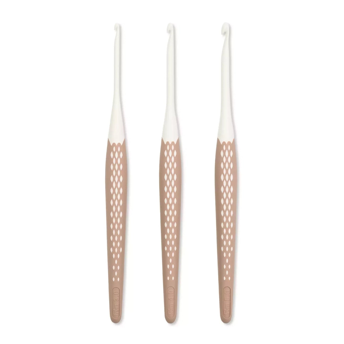 Wollhäkelnadel Set prym.ergonomics 3,0 - 5,0mm Taupe