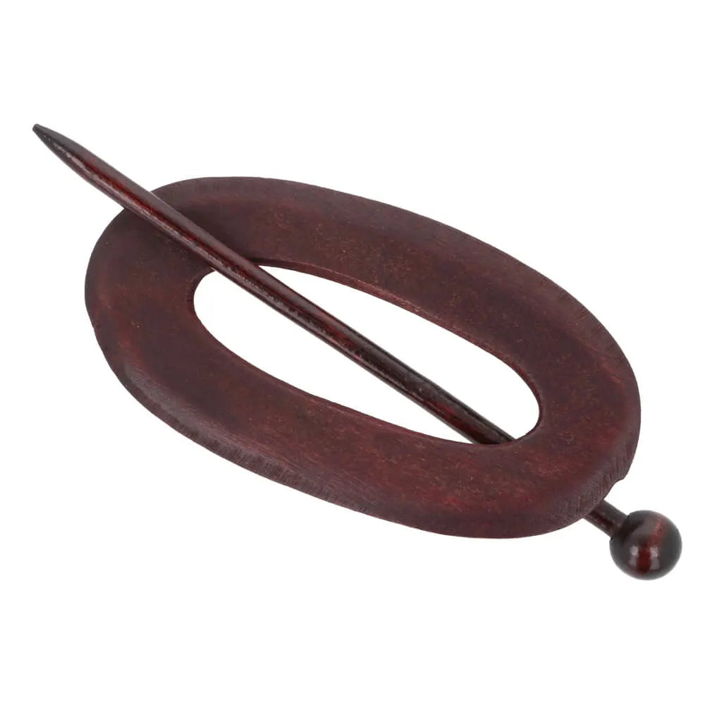 Tuchbrosche Holz oval 95 mm
