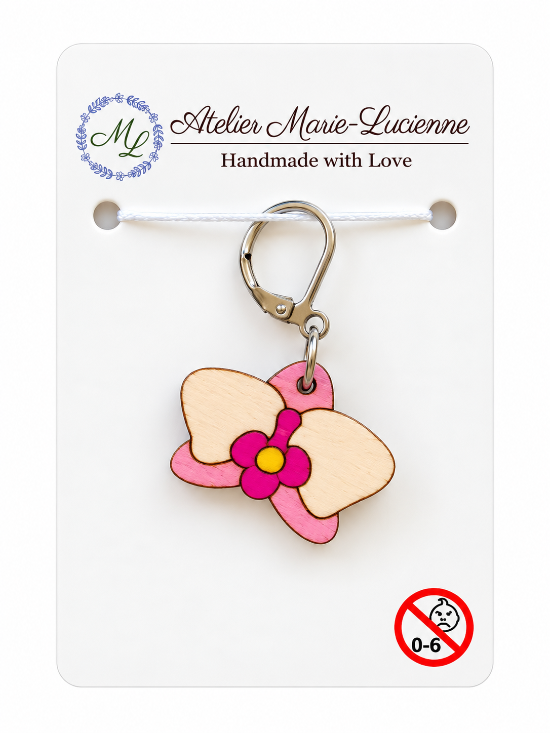 Holzmaschenmarkierer Orchidee | Atelier Marie-Lucienne