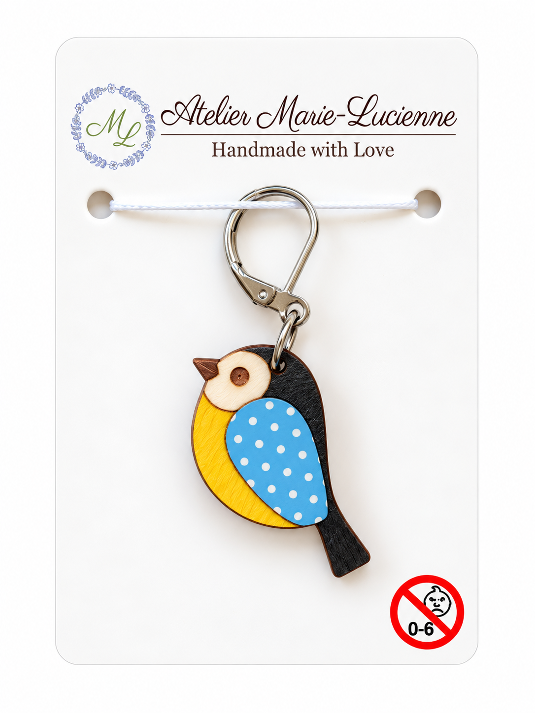 Holzmaschenmarkierer Kohlmeise | Atelier Marie-Lucienne