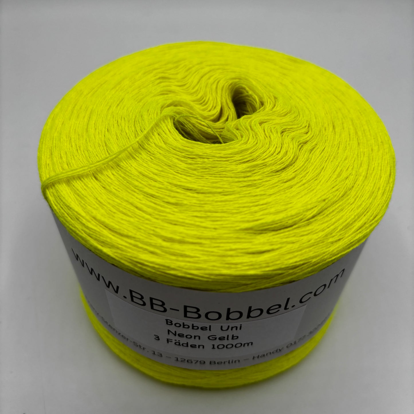 Sale-Bobbel Uni Neon Gelb 3 Fäden 1000m