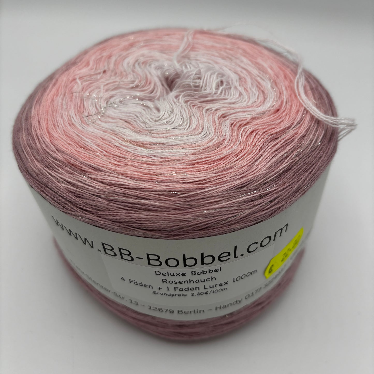 Sale-Bobbel Rosenhauch 4 Fäden + 1 Faden Lurex 1000m