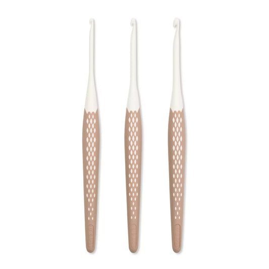 Wollhäkelnadel Set prym.ergonomics 3,0 - 5,0mm Taupe