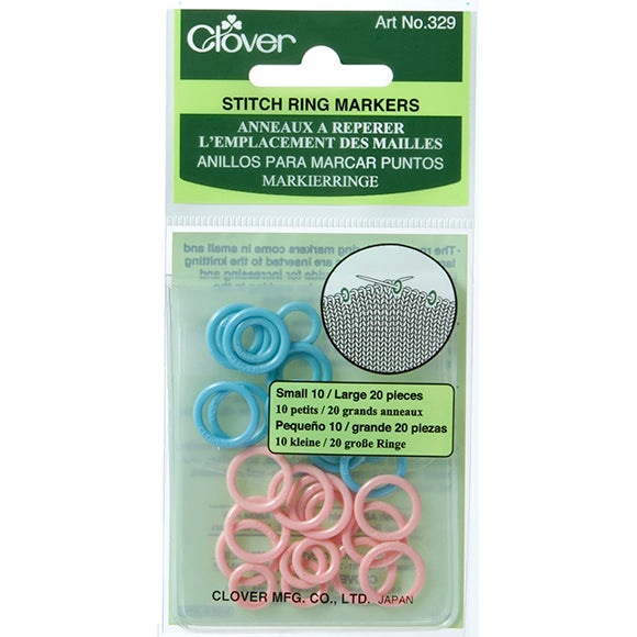 Clover Maschenmarkierringe – 30 Stück