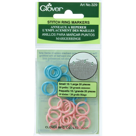 Clover Maschenmarkierringe – 30 Stück