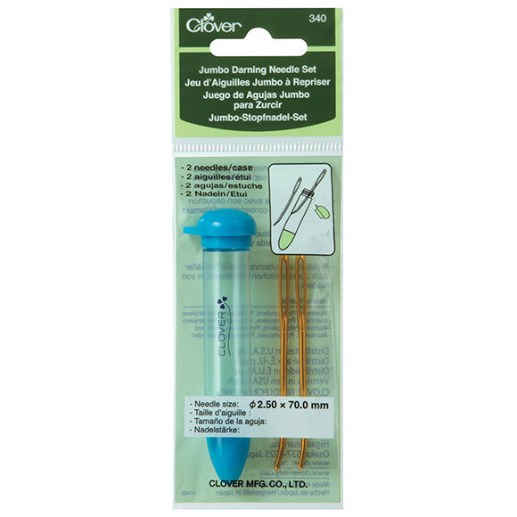 Clover Jumbo-Stopfnadel-Set – 2 Nadeln mit Etui