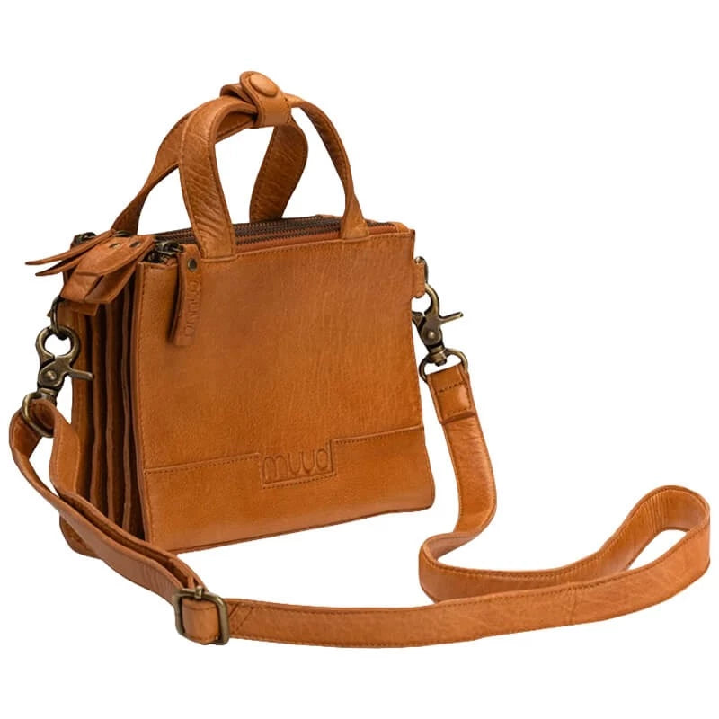 MUUD Dac Handgefertigte Umhängetasche aus Leder ( 20x14,5cm) Whisky