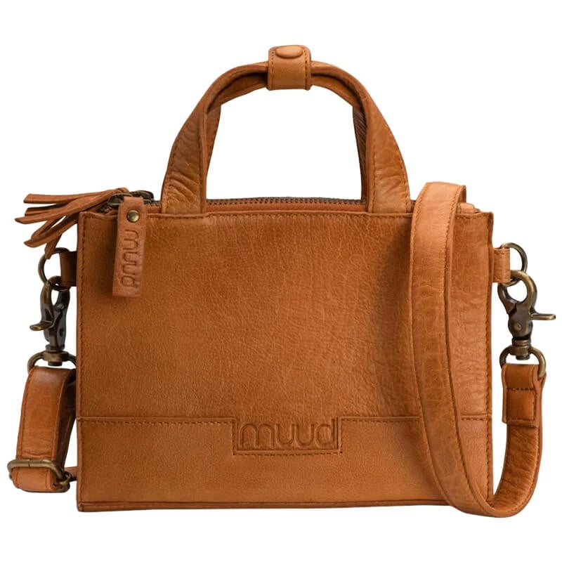 MUUD Dac Handgefertigte Umhängetasche aus Leder ( 20x14,5cm) Whisky