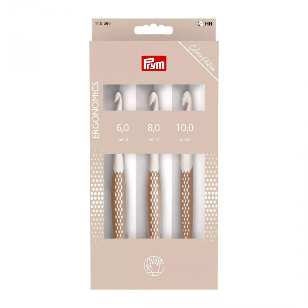 Wollhäkelnadel Set prym.ergonomics 6,0 - 10,0mm Taupe