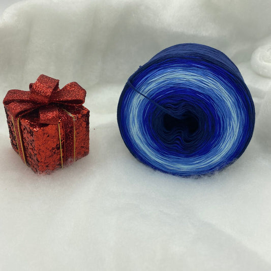 Adventskalender Bobbel Adventsglöckchen blau/ silber 4 Fäden