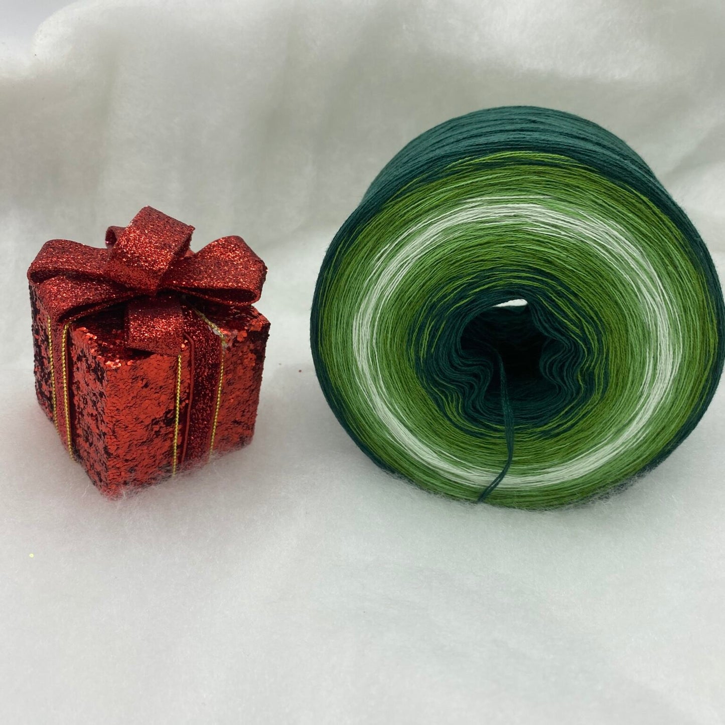 Adventskalender Bobbel Adventsglöckchen grün/ silber 4 Fäden