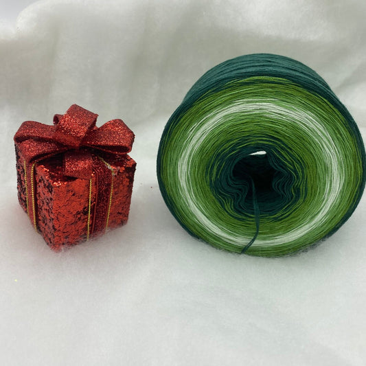 Adventskalender Bobbel Adventsglöckchen grün/ silber 4 Fäden