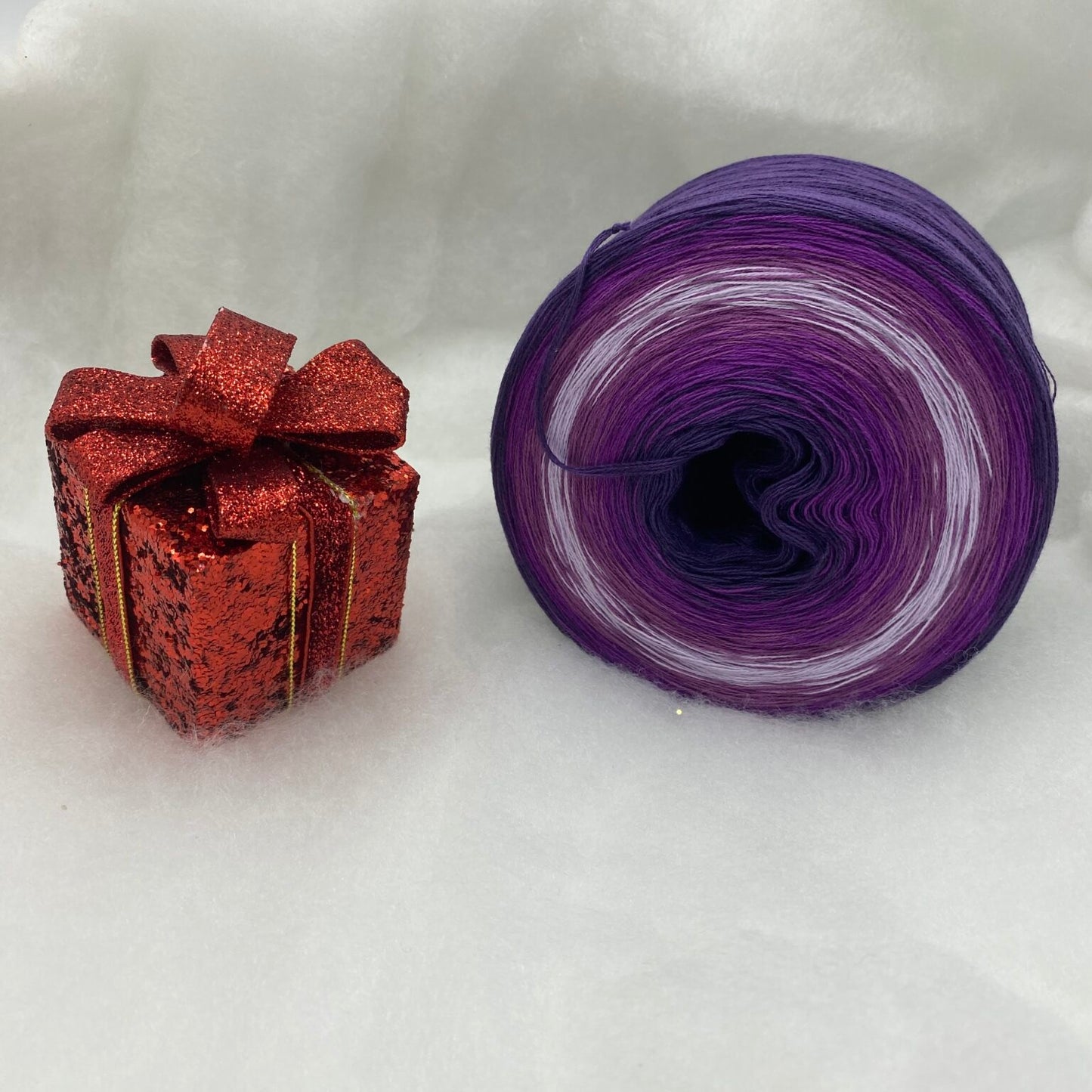 Adventskalender Bobbel Adventsglöckchen lila/ silber 4 Fäden