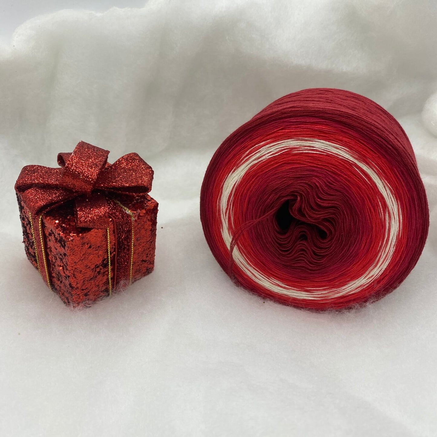 Adventskalender Bobbel Adventsglöckchen rot/ silber 4 Fäden