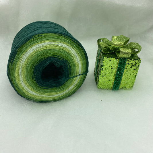 Adventskalender Bobbel Adventsglöckchen grün/ silber 3 Fäden