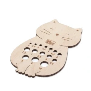 Nadelmaß für Stricknadeln, Birkenholz