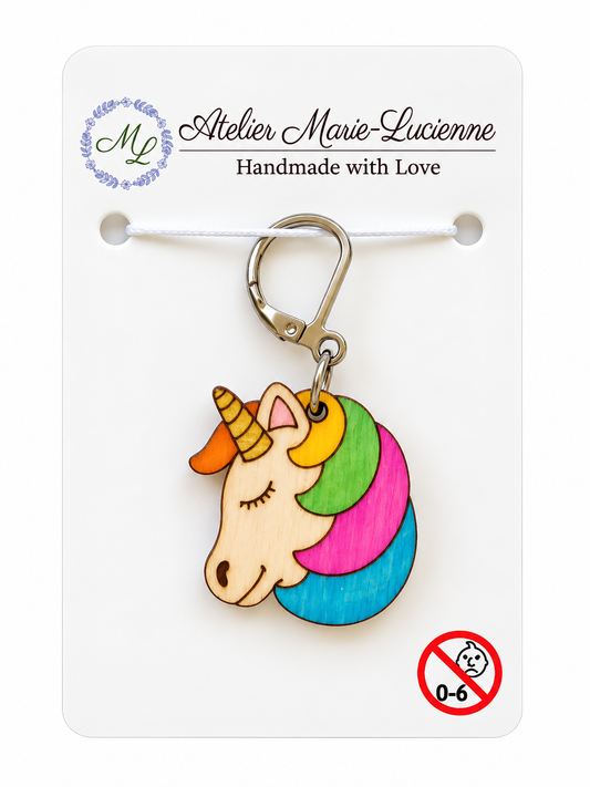 Holzmaschenmarkierer Einhorn – Unicorn | Atelier Marie-Lucienne