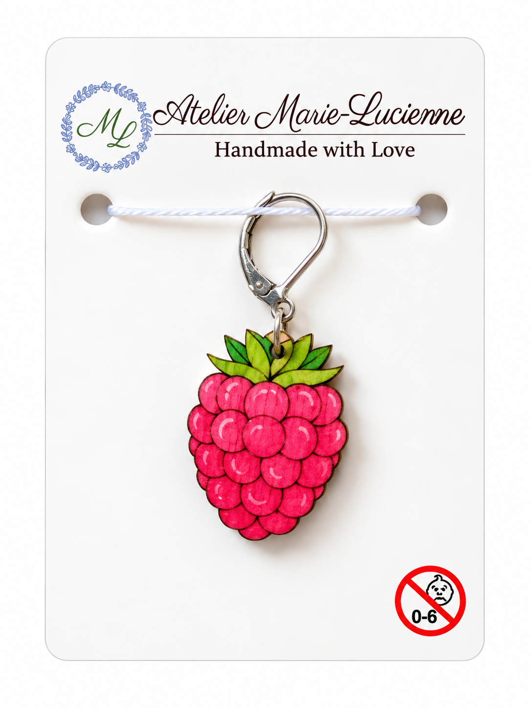 Holzmaschenmarkierer Himbeere | Atelier Marie-Lucienne