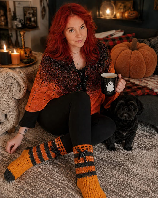 Häkeltuch Pumpkin Bow Hygge Wrap im Set Bobbel + Anleitung
