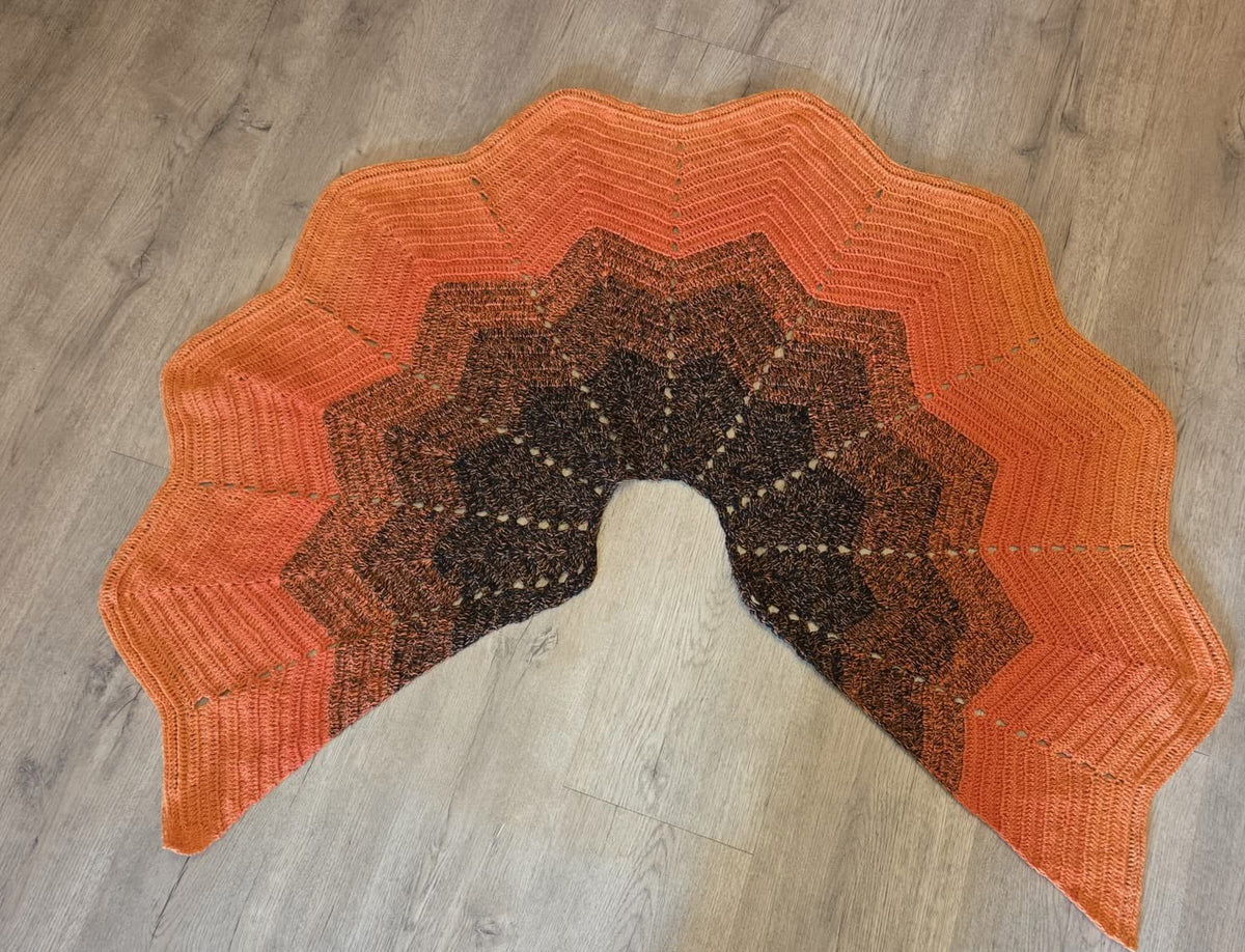 Häkeltuch Pumpkin Bow Hygge Wrap im Set Bobbel + Anleitung