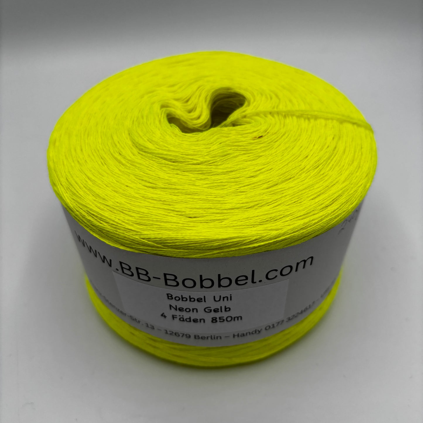 Sale-Bobbel Uni Neon Gelb 4 Fäden 850m
