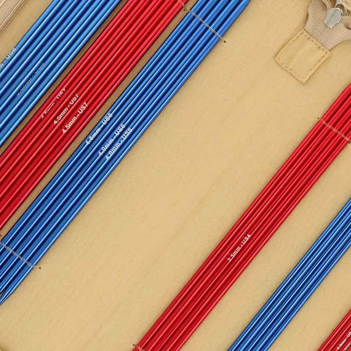 KnitPro Coloured Aluminium Strumpfstricknadel-Set 20 cm