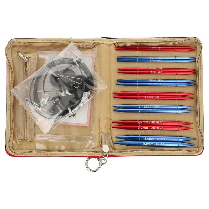 KnitPro Coloured Aluminium Nadelspitzen-Set 13 cm