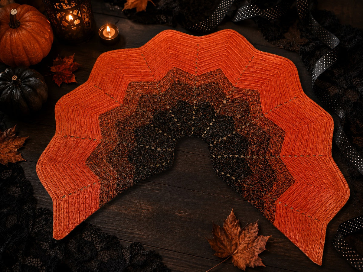 Häkeltuch Pumpkin Bow Hygge Wrap im Set Bobbel + Anleitung